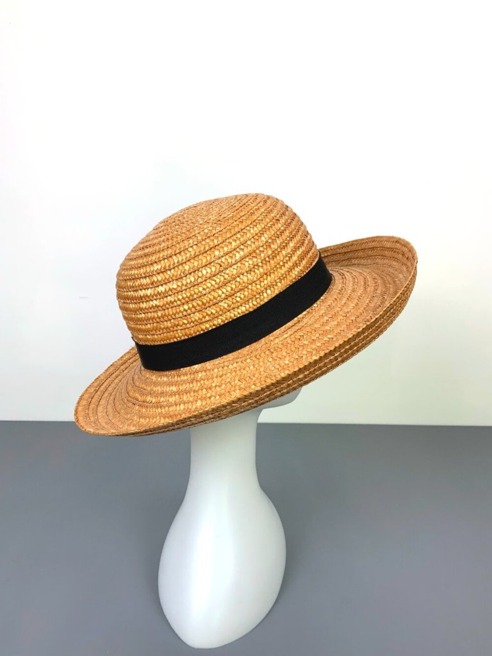 Natural Straw Sun Summer Hat by Filippo Catarzi Florence Italy Sz M - Picture 5 of 16